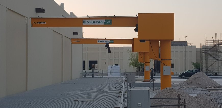 ATS CRANES equips the pumping station of the ISF project in Qatar with VERLINDE jib cranes